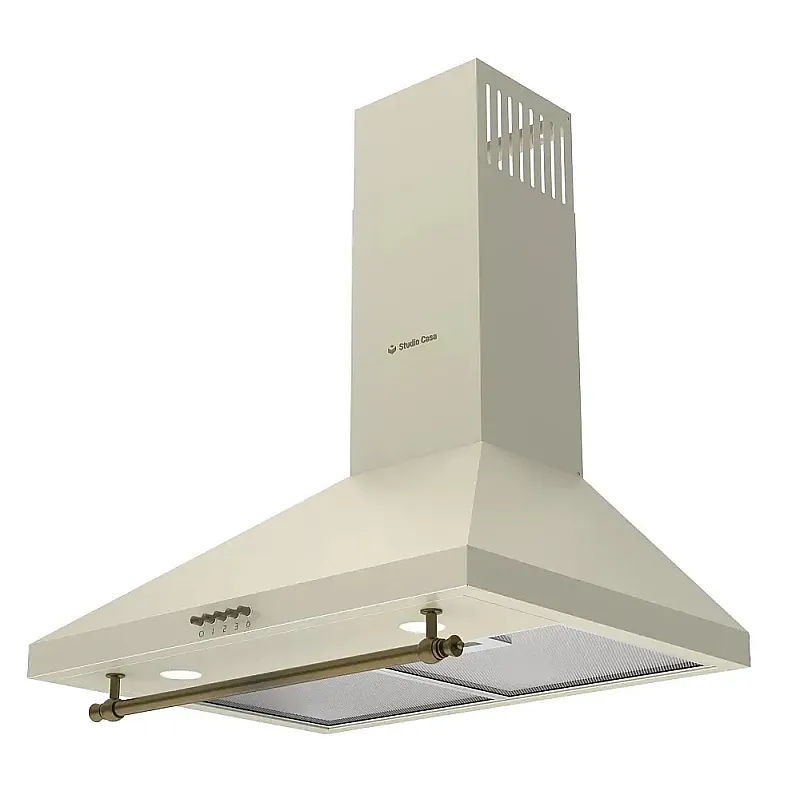 Hota decorativa rustica, 60 cm, Studio Casa Onda Beige Retro, 1 Motor Turbo, 3 viteze - Studiocasa.ro