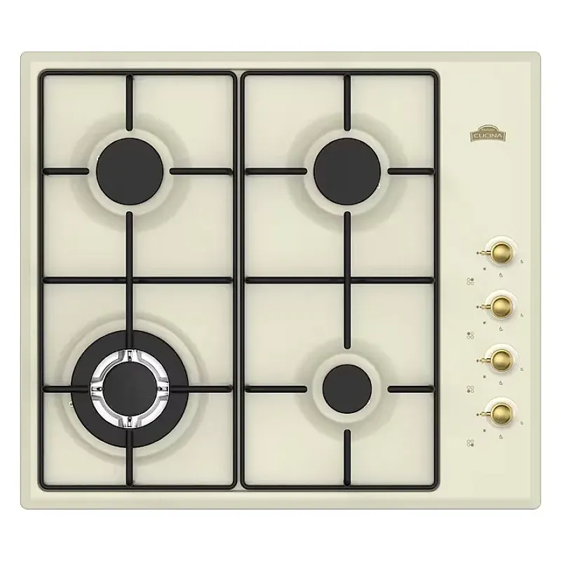 Pachet incorporabil rustic Cuptor electric si plita gaz Duo Retro Beige Star Nuova Cucina, 60 l, Wok, Timer mecanic, Curatare catalitica, Ventilator, 6 functii, Clasa A, Bej - Studiocasa.ro