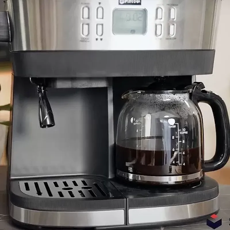 Resigilat Espressor Studio Casa Delicia Combi Inox, 15 Bar, 3 In 1, Espressor De Cafea Si Un Filtru De Cafea, 1850 W, Timer - Studiocasa.ro