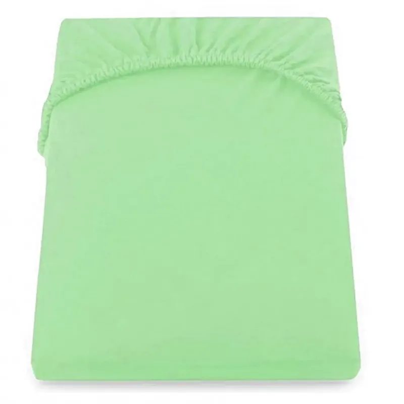 Cearceaf De Pat Cu Elastic 160*200+25 Cm  Yuny  Mally Home – 100%Bbc - Verde - Studiocasa.ro