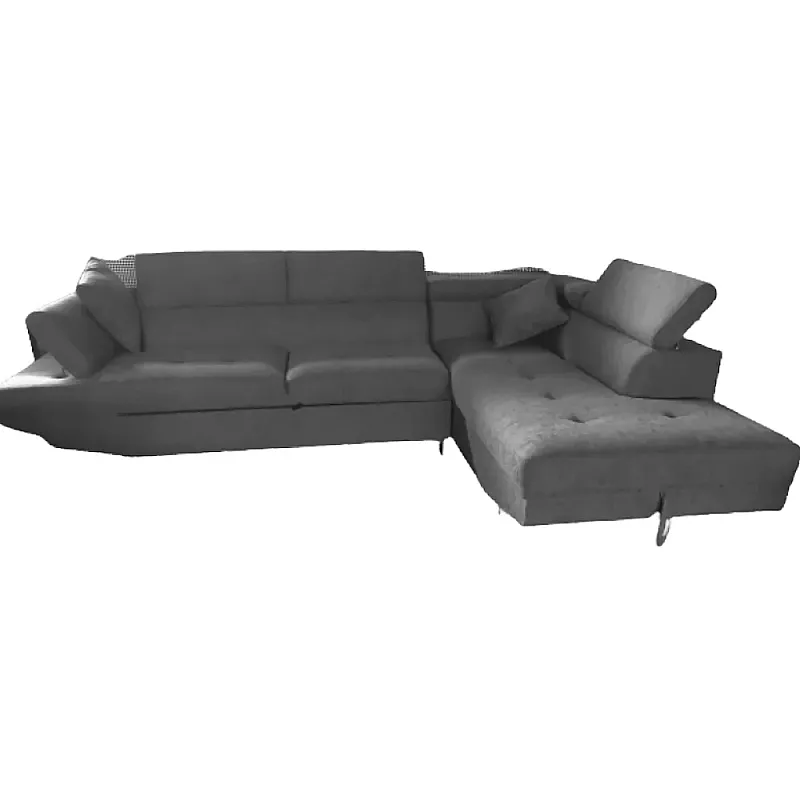 Coltar extensibil PEK Gusto Black, dreapta,  Studio Casa, 300x200x95 cm  material textil, 5 locuri - Studiocasa.ro