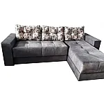 Coltar extensibil SIMONA Studio Casa, cu lada de depozitare, material textil catifelat, 250 x 140 x 77 cm, Gri - Studiocasa.ro