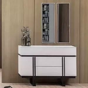 Comoda Dormitor 1200*845*450 Cu Oglinzi Sablate, Studio Casa, Alb