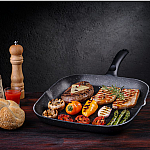 Tigaie grill aluminiu Studio Casa - Pepita Granit - 28x28cm - GPMBS2851 - Studiocasa.ro