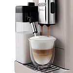 Espressor automat DeLonghi Rivelia EXAM 440.55.BG, 2 recipiente pentru boabe, Tehnologie Bean Adapt, carafa cu tehnologie LatteCrema Hot, 1450W, 19 bar, 1.4 l, Bej - Studiocasa.ro