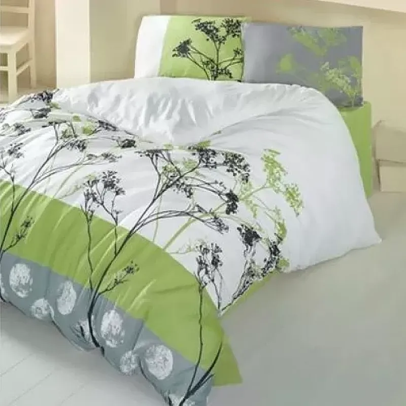 Lenjerie Pat Dublu Bellezza Verde , Mally Home, Polycotton - Studiocasa.ro