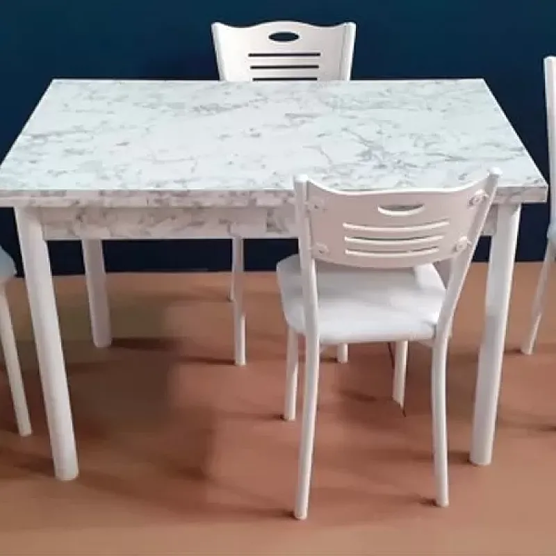 Masa Extensibila Polo Alb Marmorat, Studio Casa - Studiocasa.ro