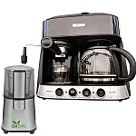 Pachet Espressor DelCaffe 3 in 1 Coffe Shot, 15 bari, 1850W, 1.25 l, Functie spumare, Inchidere automata, Negru+ Rasnita Del Caffe Grind Master, 220W, 60G - Studiocasa.ro