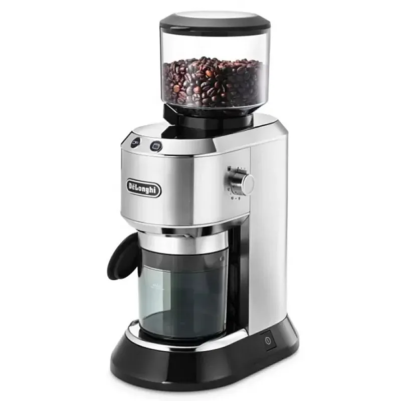 Rasnita cafea DeLonghi Dedica KG 520M, 150 W, 350 g, Argintiu / Negru - Studiocasa.ro
