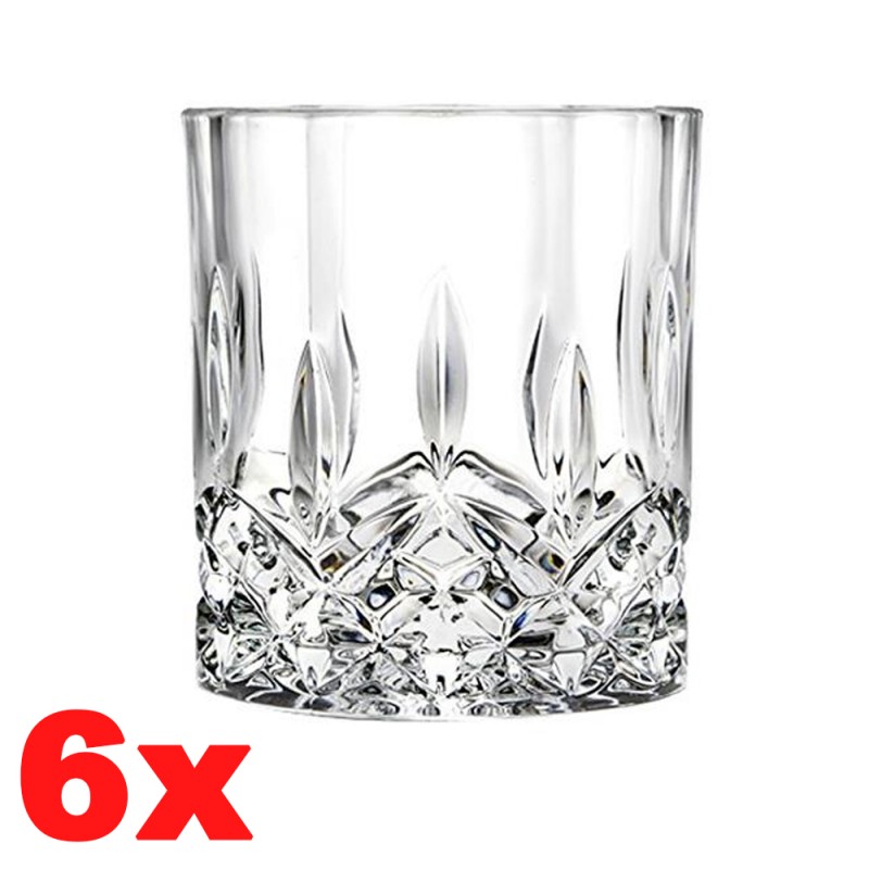 Set 6 pahare pentru apa sau whisky DOF Opera,  RCR  Crystal