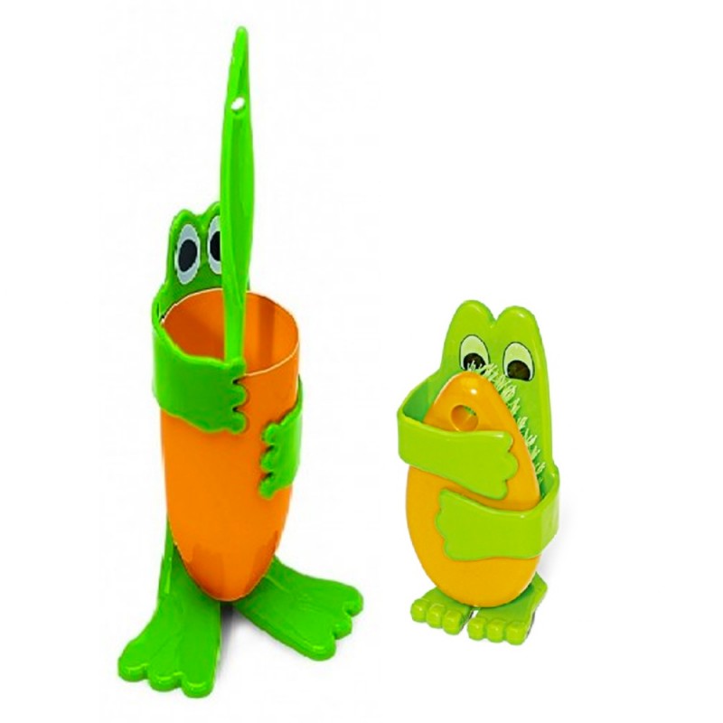 Set - Perie Wc 41Cm Froggy + Perie Unghii 12.5Cm  Froggy - Coronet