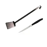 Set - Spatula Fiorentina 52Cm,  Inox + Cutit Zimtat Ptr Friptura 11.8Cm, Inox - Salvinelli - Studiocasa.ro