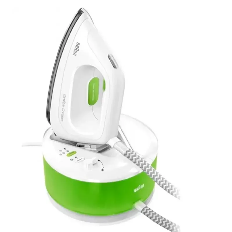 Statie De Calcat Braun Is2055Gr, 2200 W, 5 Bar, 1.3 L, Talpa Eloxal 3D, Alb/Verde, 400 G/M - Studiocasa.ro