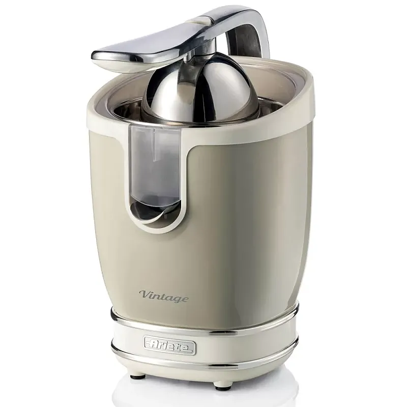 Storcator De Citrice Ariete 0413 Crem/ Bej, Putere 85W, Inox, Cu Maner, Spremiagrumi Vintage - Studiocasa.ro