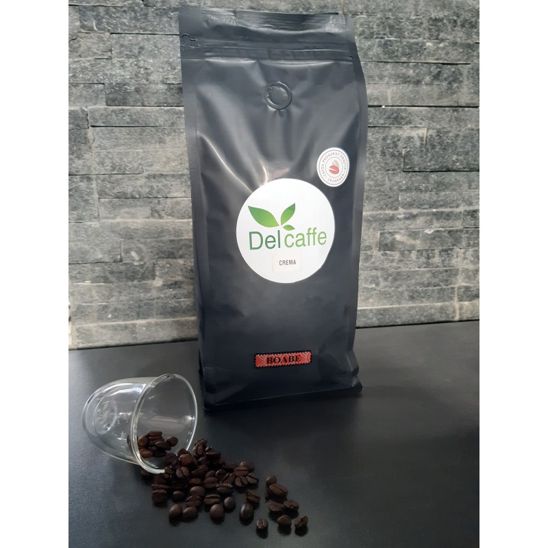 Cafea boabe DelCaffe Crema , 250gr, 50% ARABICA, 50% ROBUSTA