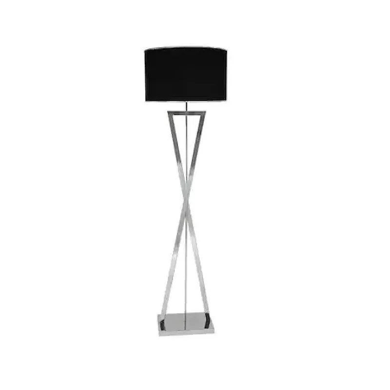 Lampadar inalt cu abajur fix Marova a Da Design Studio Casa, Inaltime 175 cm, Argintiu / Negru - Studiocasa.ro
