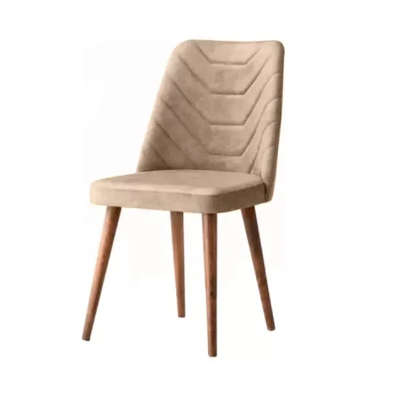 Scaun  Dallas Smart Living Studio Casa, Cu Spatar, Tapitat, Cadru Lemn Natur+Material Textil Crem - Studiocasa.ro