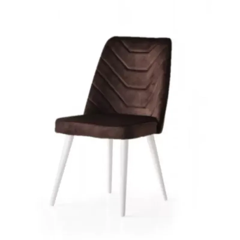 Scaun  Dallas Smart Living Studio Casa, Cu Spatar, Tapitat, Cadru Lemn Natur+Material Textil Maron - Studiocasa.ro