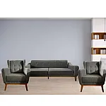 Set Ket 39 - Canapea Extensibila+2 Fotolii - Studiocasa.ro