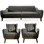 Set Ket 39 - Canapea Extensibila+2 Fotolii - Studiocasa.ro