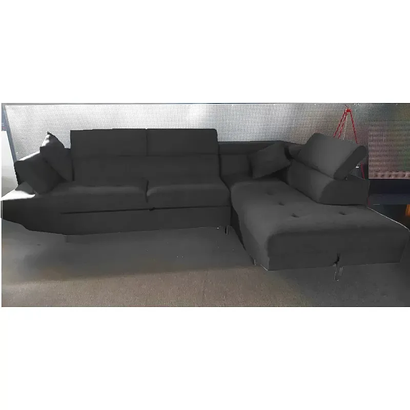 Coltar extensibil PEK Gusto Black, dreapta,  Studio Casa, 300x200x95 cm  material textil, 5 locuri - Studiocasa.ro