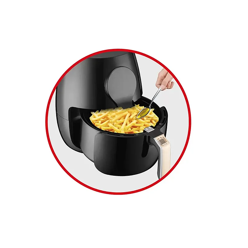 Friteuza cu aer cald Ardes Eldorada Maxi AR1K33, 1450 W, afisaj digital, 5 l, termostat reglabil, timer, Negru - Studiocasa.ro