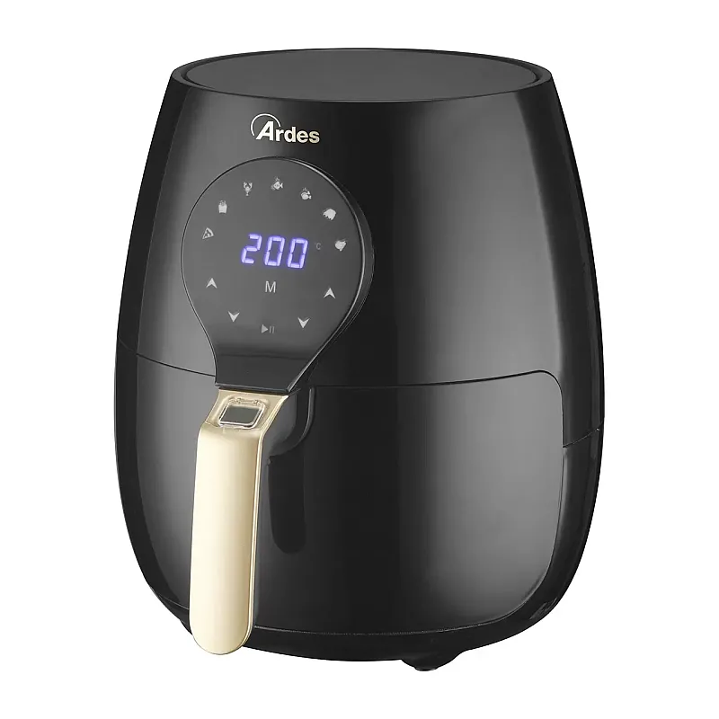 Friteuza cu aer cald Ardes Eldorada Maxi AR1K33, 1450 W, afisaj digital, 5 l, termostat reglabil, timer, Negru - Studiocasa.ro