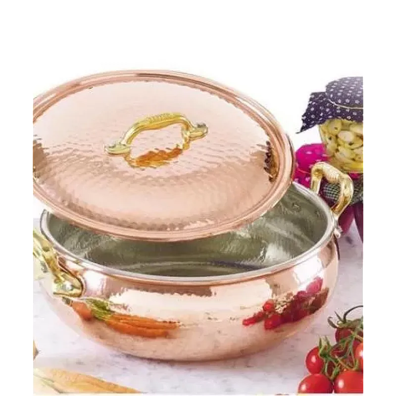 Cratita din cupru cu manere, 28cm, traditionala, Studio Casa - Studiocasa.ro