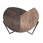 Masa rotunda Atlantic Pine Smart Living, Studio Casa, Diametru 100 cm, Pliabila, Design industrial, modulara - Studiocasa.ro