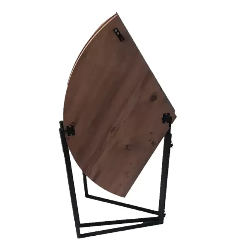 Masa rotunda Atlantic Pine Smart Living, Studio Casa, Diametru 100 cm, Pliabila, Design industrial, modulara - Studiocasa.ro