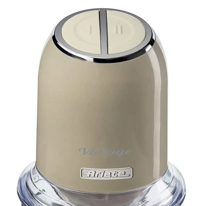 Tocator legume Ariete Vintage 438/03, Inox, 600ml, 400W, 2 viteze, 4 lame, Cream/Beige - Studiocasa.ro