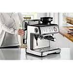 Espressor manual Ariete Cremissima 1313 Metal, 1600w, Rasnita incorporata, Sistem cappuccino, 15 Bar - Studiocasa.ro