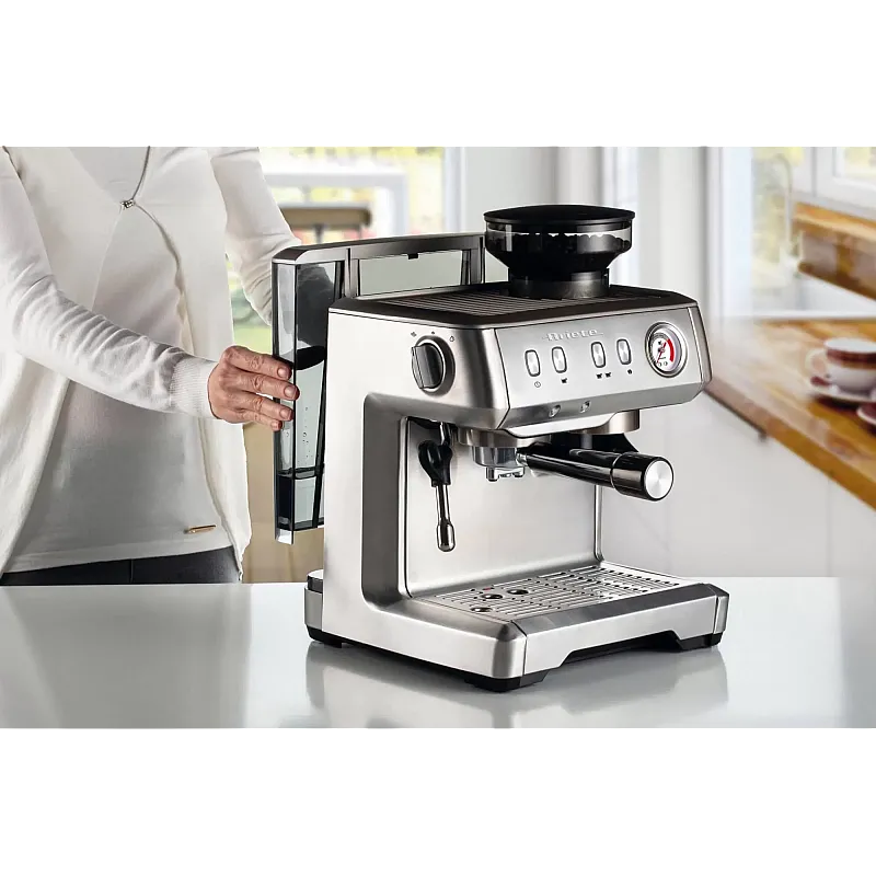 Espressor manual Ariete Cremissima 1313 Metal, 1600w, Rasnita incorporata, Sistem cappuccino, 15 Bar - Studiocasa.ro