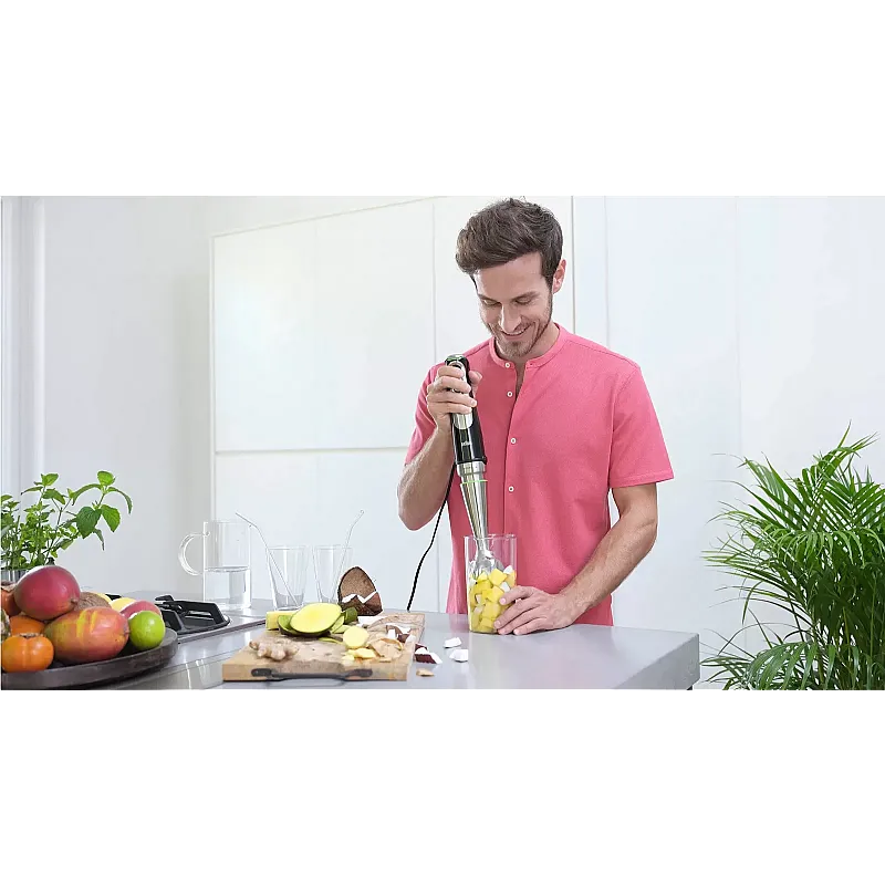 Mixer vertical Braun MQ9138XI, 1200 W, Pahar gradat 0.6 l, Tocator 0.5l, Tel, Rasnita, viteza variabila, Negru - Studiocasa.ro