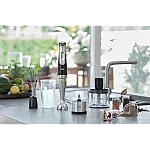 Mixer vertical Braun MQ9138XI, 1200 W, Pahar gradat 0.6 l, Tocator 0.5l, Tel, Rasnita, viteza variabila, Negru - Studiocasa.ro