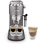 Espressor manual De’Longhi Dedica EC 785.GY, 1300 W, 1.1 L, 15 bari, Tamper si Cana inox Gray - Studiocasa.ro