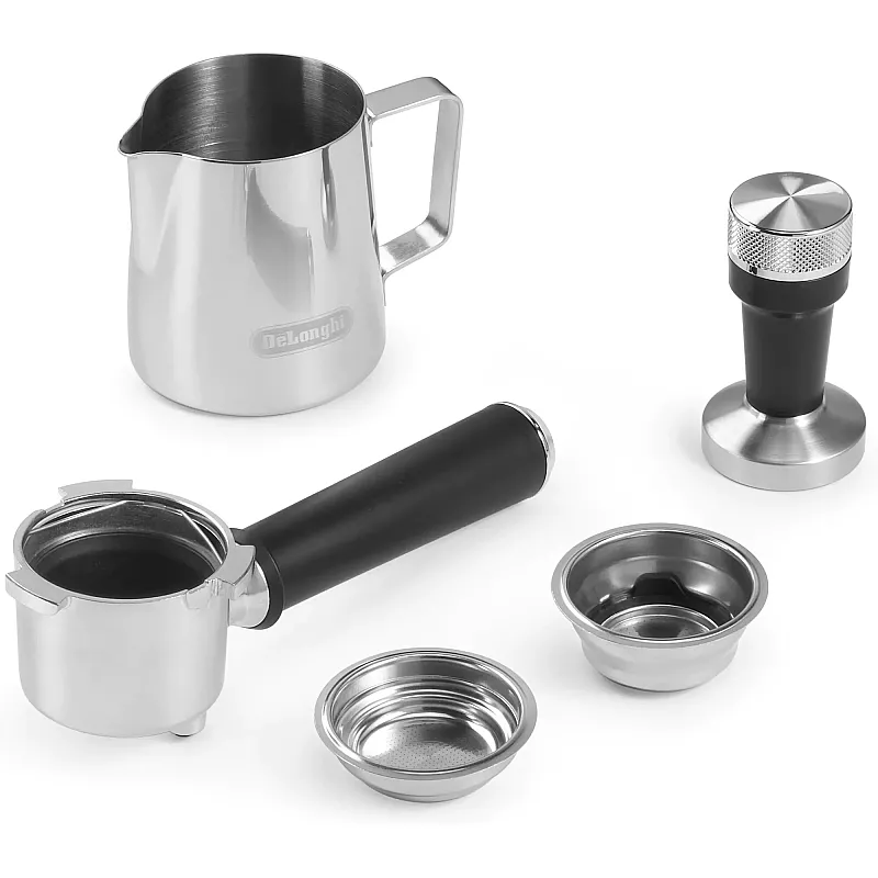 Espressor manual De’Longhi Dedica EC 785.GY, 1300 W, 1.1 L, 15 bari, Tamper si Cana inox Gray - Studiocasa.ro