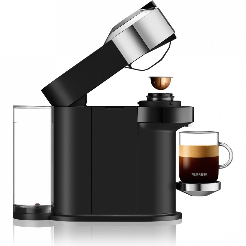 Espressor Nespresso DeLonghi ENV.120.C, 1500 W, 1.1 L, 19 bar, Tehnologia de centrifuzie, Mod Eco, Oprire automata, Negru/Argintiu