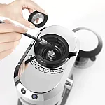 Rasnita cafea DeLonghi Dedica KG 520M, 150 W, 350 g, Argintiu / Negru - Studiocasa.ro