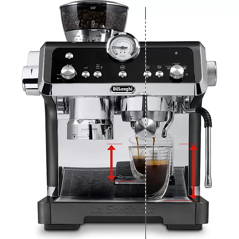 Espressor manual DE’LONGHI LA SPECIALISTA PRESTIGIO EC 9355.BM, 1450W, 19 bari, 2l, Negru/Argintiu - Studiocasa.ro