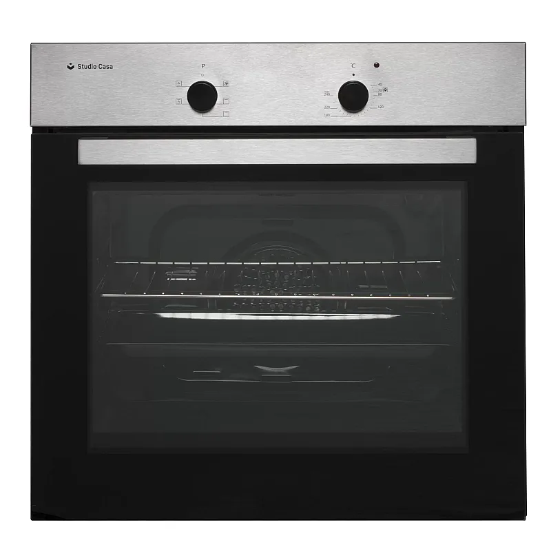 Pachet cuptor electric si plita gaz Duo Mirage Iseo Inox Studio Casa, 56 l , Clasa energetica A, 6 functii, 4 arzatoare gaz , Inox +Hota decorativa Studio Casa New Milano Inox, 60 cm - Studiocasa.ro
