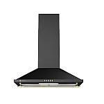 Hota decorativa Studio Casa Onda Retro Black, 1 motor turbo, 3 viteze, finisaje bronz antichizat, Antracit - Studiocasa.ro