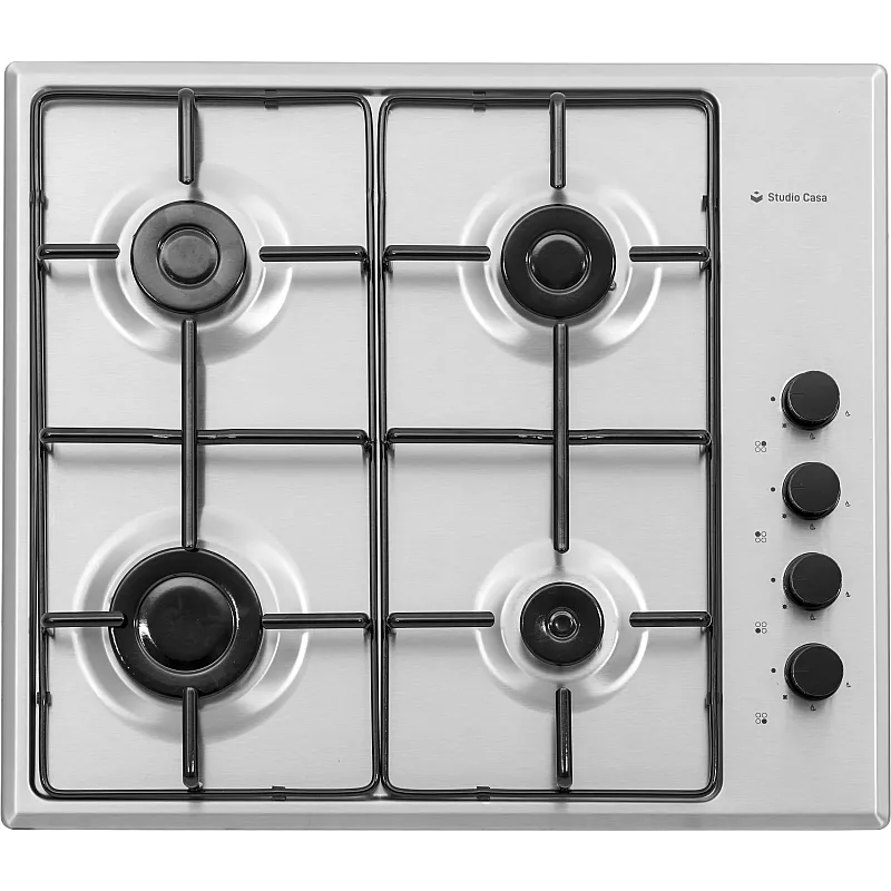 Pachet cuptor electric si plita gaz Duo Mirage Iseo Inox Studio Casa, 56 l , Clasa energetica A, 6 functii, 4 arzatoare gaz , Inox +Hota decorativa Studio Casa New Milano Inox, 60 cm - Studiocasa.ro