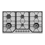 Resigilat Plita incorporabila Studio Casa Ariana Inox, 90 cm, 6 arzatoare gaz, aprindere electrica, gratare fonta, Inox/Negru - Studiocasa.ro