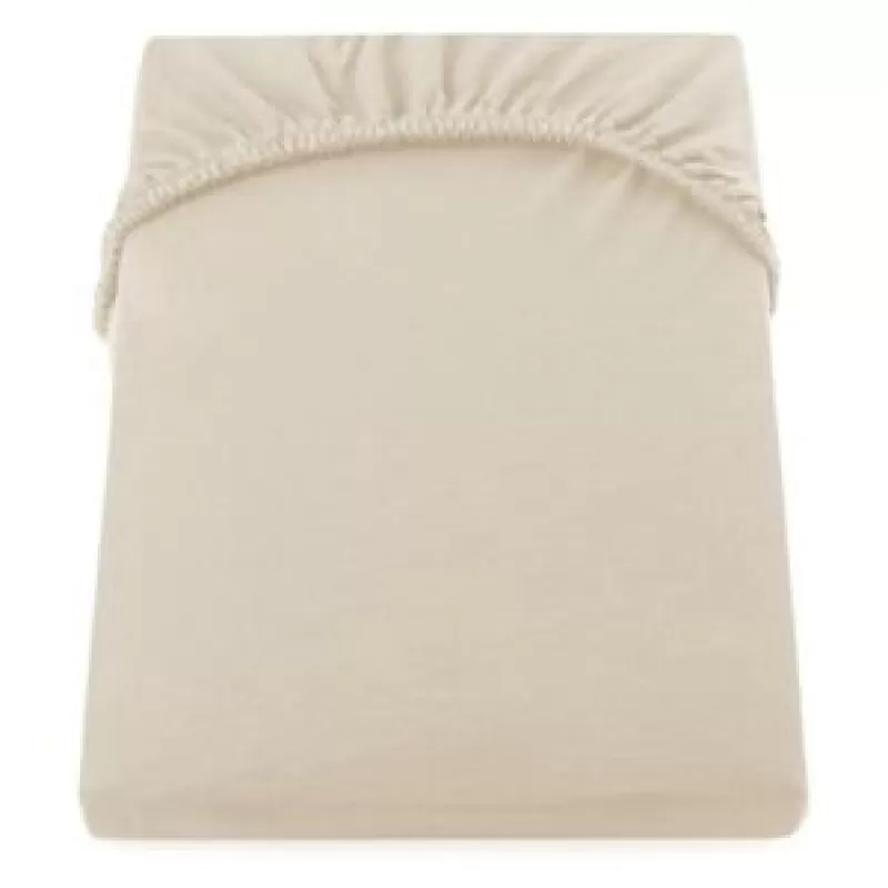Cearceaf De Pat Cu Elastic 200*200+25 Cm  Yuny  Mally Home – 100%Bbc - Cream - Studiocasa.ro