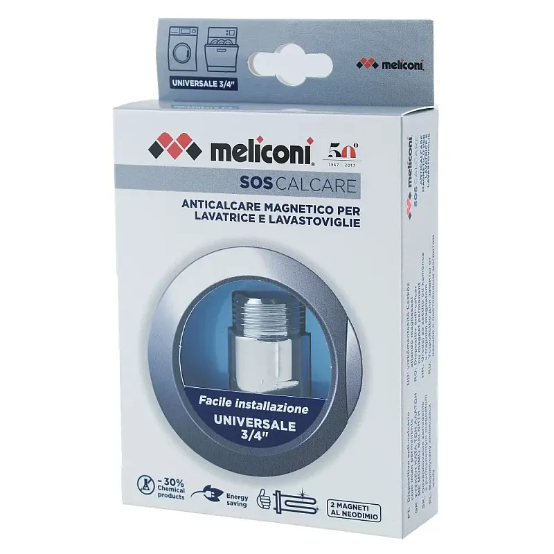 Filtru magnetic anticalcar potrivit ptr masini de spalat rufe si vase, Meliconi, SOS CALCARE - ANTILIMESCALE - Studiocasa.ro