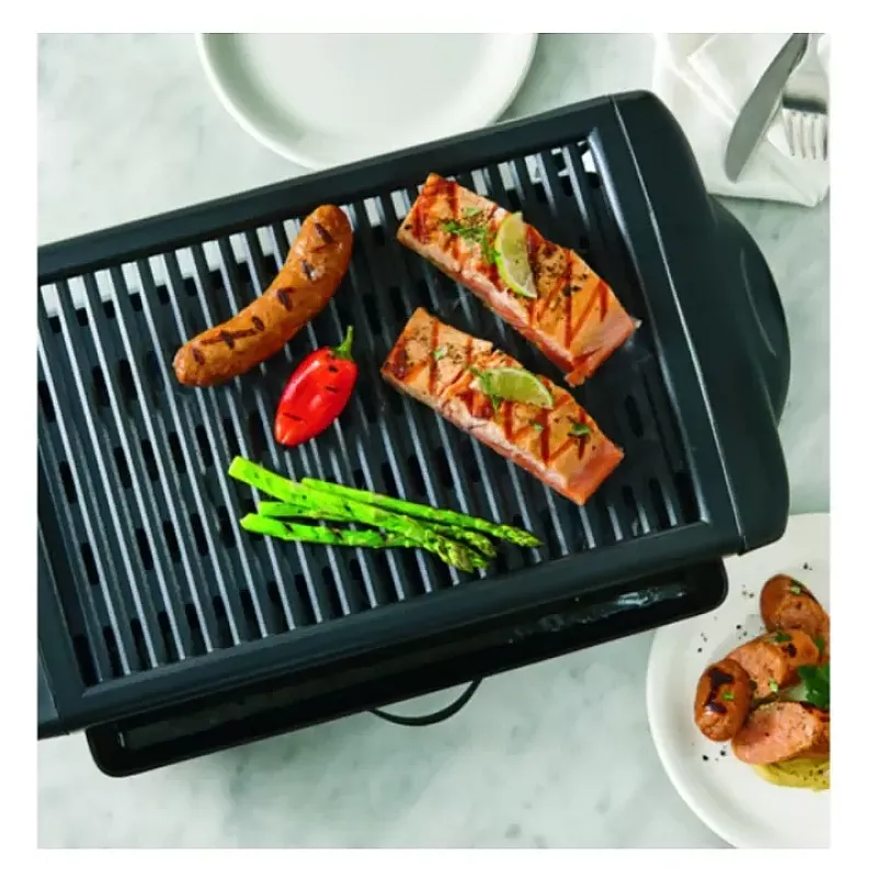 Gratar electric Studio Casa Mr.Grill SC2120, tava scurgere detasabila, 1200 W, reglare temperatura, Negru - Studiocasa.ro