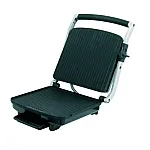 Gratar electric Studio Casa Panini & Grill SC2128, tava scurgere detasabila, 2000 W, deschidere mare, termostat, Negru/Argintiu - Studiocasa.ro