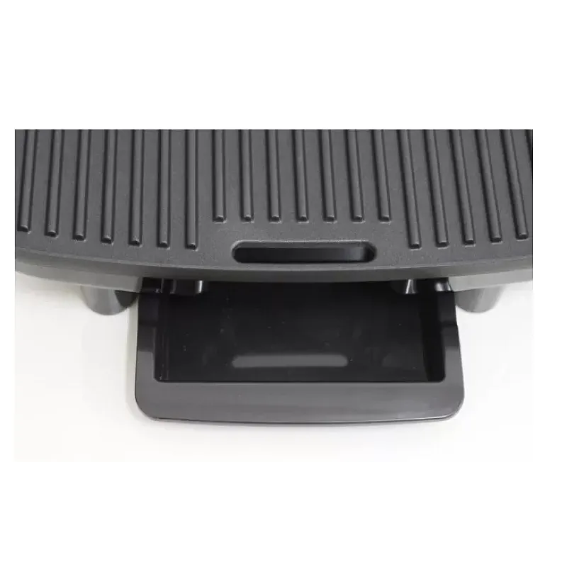Gratar electric Studio Casa Panini & Grill SC2128, tava scurgere detasabila, 2000 W, deschidere mare, termostat, Negru/Argintiu - Studiocasa.ro