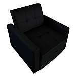 Fotoliu Extensibil CONFORT, stofa neagra, dimensiuni 81 x 84 x 85,5 cm, SET A, Smart Living Studio Casa - Studiocasa.ro